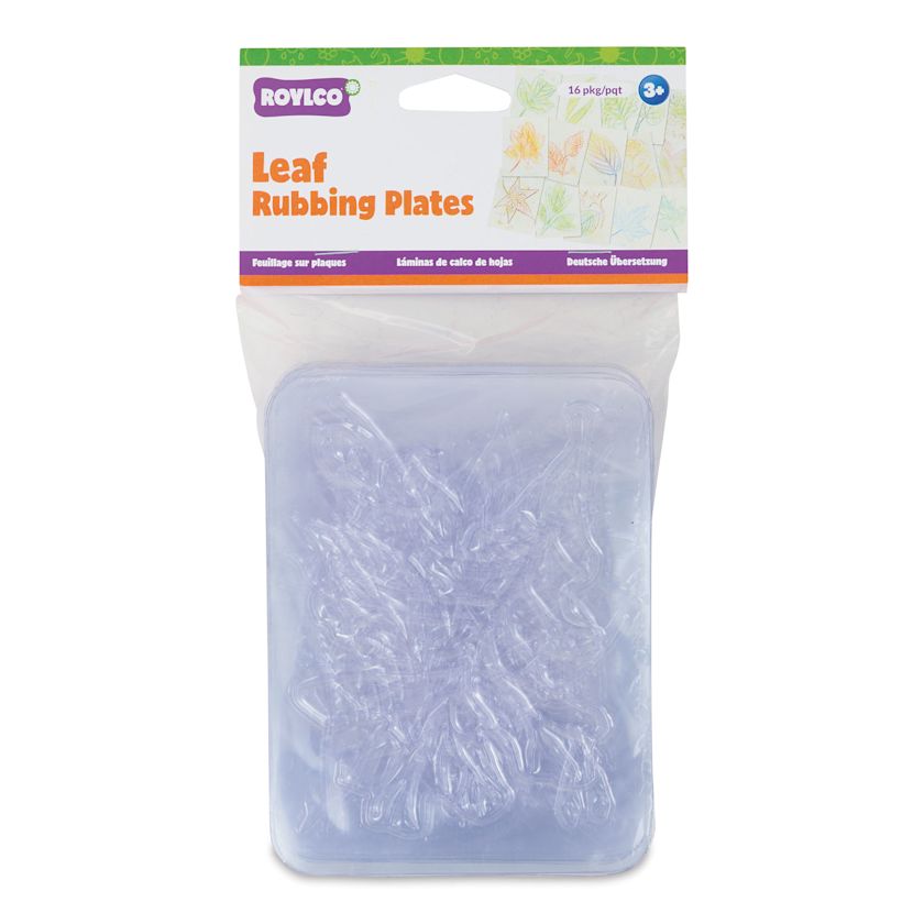 Roylco Rubbing Plates Leaf, 4" x 5", Set of 16 BLICK Art Materials