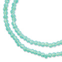 John Bead Crystal Lane Rondelle Bead Strands - Turquoise Blue, Opaque, Iris, 7"