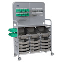 Gratnells Makerspace Cart - Silver with Silver