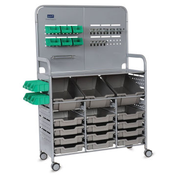 Gratnells Makerspace Cart - Silver with Silver