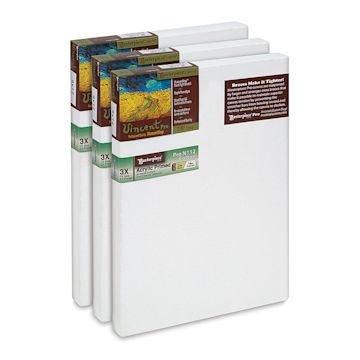 Open in modal - Masterpiece Vincent Pro Sausalito Cotton Canvas - Value Pack of 3, 9" x 12"