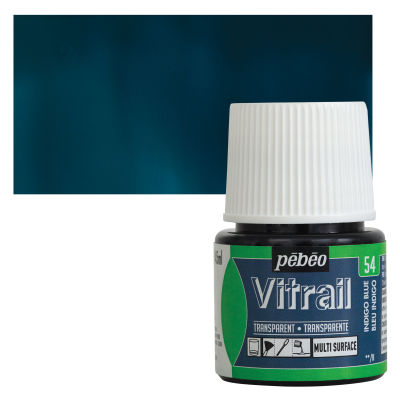 Pebeo Vitrail Paint - Indigo Blue , 45 ml bottle