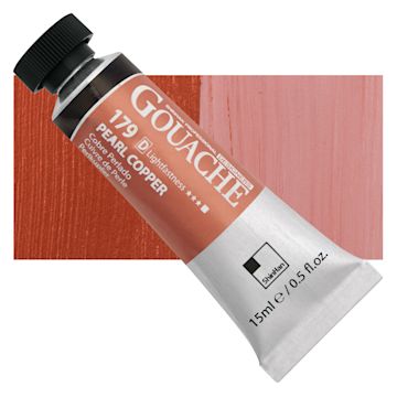 Open in modal - ShinHan Professional Designers Gouache - Pearl Copper, 15 ml tube and swatch