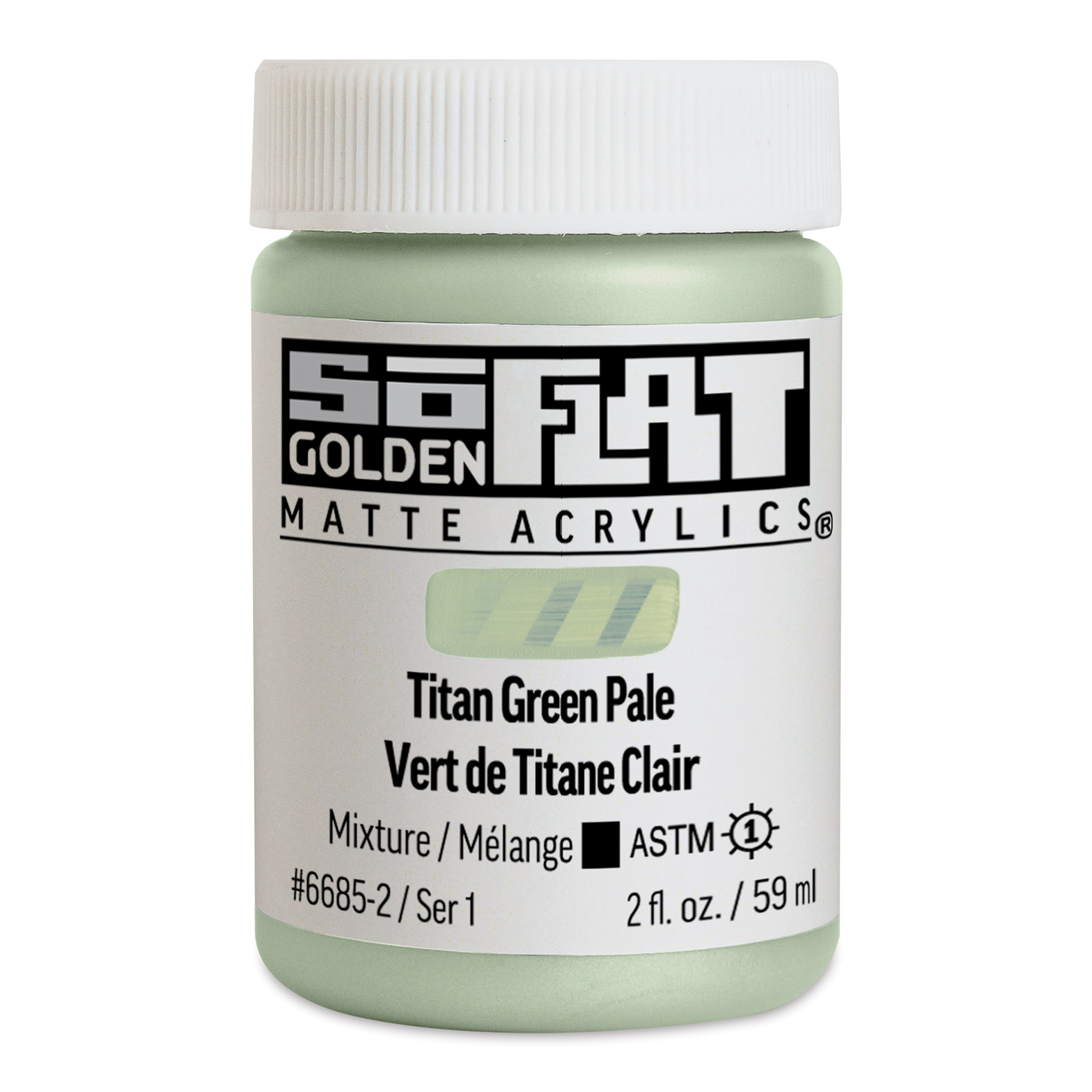 Golden : SoFlat : Matte Acrylic Paint : 59ml : Titan Green Pale - Golden :  SoFlat - Golden - Brands