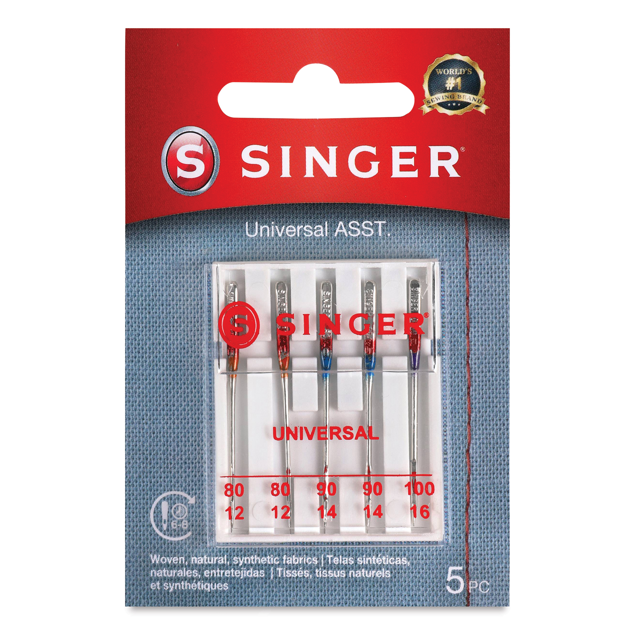 Singer Quilting Machine Needles 5/Pkg-Size 90