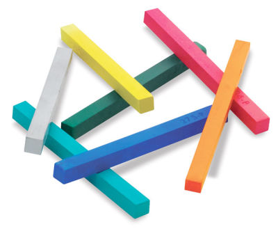 Prismacolor NuPastel Color Sticks - Jumble of seven various colors of sticks.