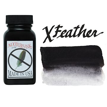Open in modal - Noodler's Ink Fountain Pen Ink - X-Feather Black, swatch and bottle