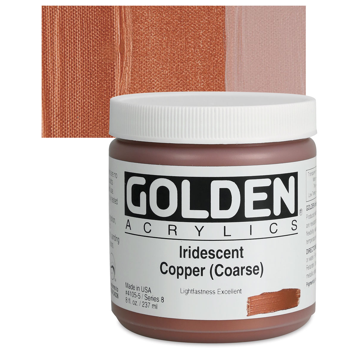 Golden 2oz IHEAVY Body Iridescent Color Acrylic Paint Copper Light