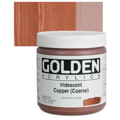 Golden Heavy Body Acrylic Paint - Iridescent Copper (Coarse), 8 oz Jar