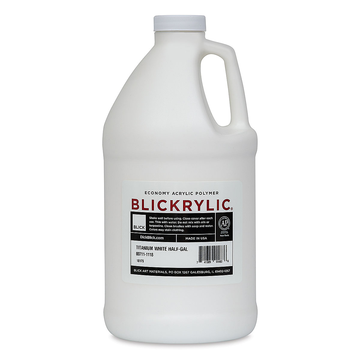 Blickrylic Student Acrylics - Titanium White, Half Gallon