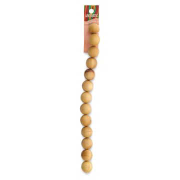 Open in modal - John Bead Aromatic Wooden Beads - 8" strand of 15 mm Cedar Beads