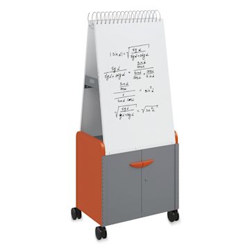 Open in modal - Smith Systems Cascade Spiral Noteboard Unit - Orange, 3" Totes, With Doors