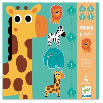 Djeco Progressive Puzzles- Front of "In the Jungle" package