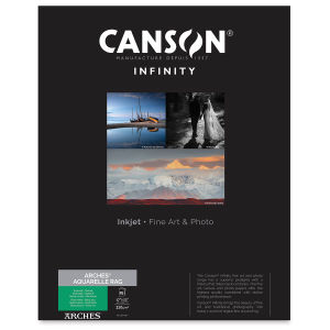 Canson Infinity Arches Aquarelle Rag Inkjet Fine Art and Photo Paper - 17" x 22", 310 gsm, Package of 25