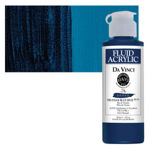Da Vinci Fluid Acrylics - Prussian Blue Hue, 4 oz bottle