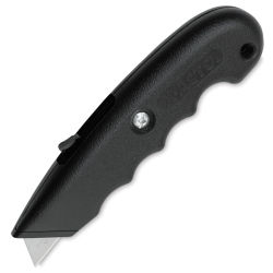 Plastic Retractable Utility Knife - pointed downward with blade extended