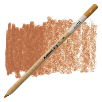 Bruynzeel Design Pastel Pencil - Burnt Sienna 24 (swatch and pencil)