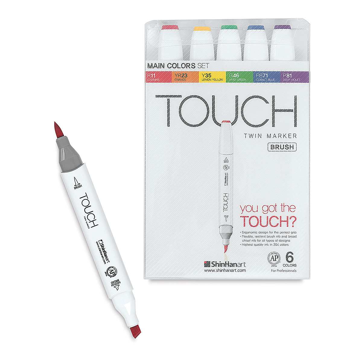Original ShinHan Art's New TOUCH TWIN 60 Color MARKER SET A Brilliant Point 