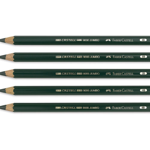Faber-Castell Castell 9000 Series Graphite Pencil Jumbo Set of 5