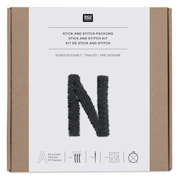 Open in modal - Rico Design Stick and Stitch Embroidery Kit - Blank Alphabet - front of packaging