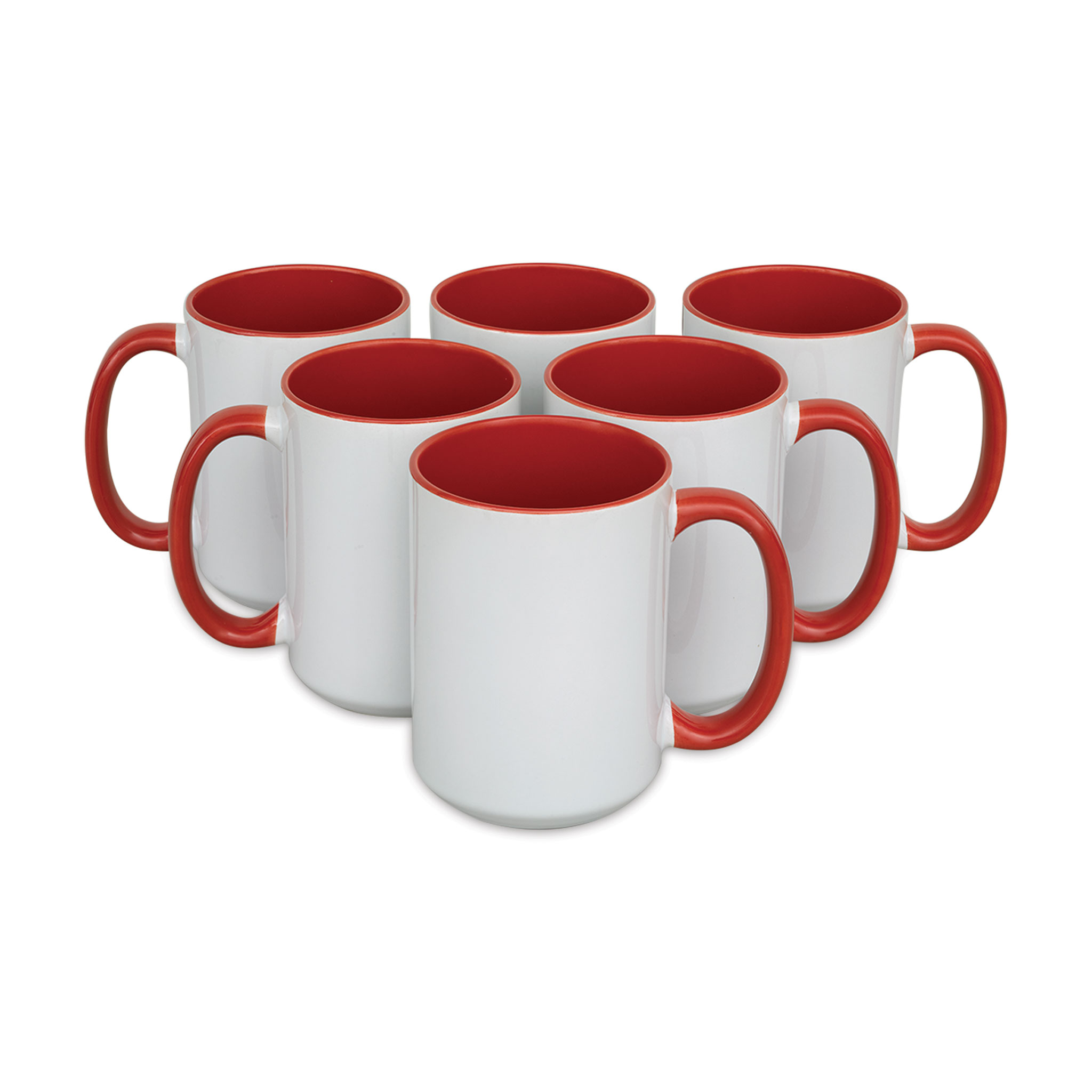 12pcs Sublimation 15oz Coffee Mugs Blank, White/two Tone 6 Color