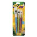Crayola White Taklon Brush Set - Set of 4, Flat