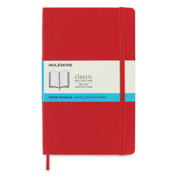 Moleskine Classic Soft Cover Notebook - Scarlet Red, Dotted, 8-1/4" x 5"