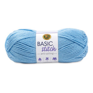 Lion Brand Basic Stitch Anti Pilling Yarn - Baby Blue, 185 yds