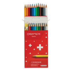 Caran D'Ache Swisscolor Colored Pencils - Set of 12