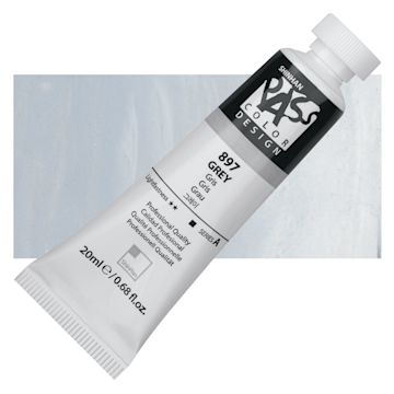 Open in modal - ShinHan Pass Colors Opaque Watercolor Tube - Grey, 20 ml tube and swatch
