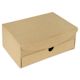 DecoPatch Paper Mache Jewelry Box w/ Drawer - 4.3" x 3.5" x 3.15" - front, angled