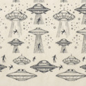 Elan Transfers Underglaze Transfer Sheet - UFO, Black
