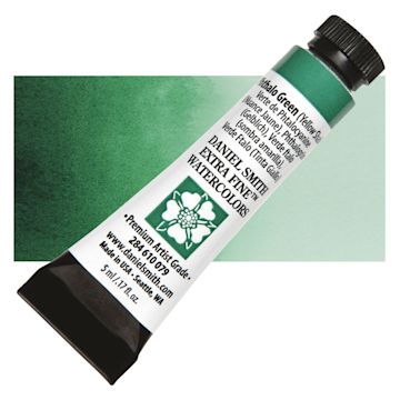 Open in modal - Daniel Smith Extra Fine Watercolor - Phthalo Green Yellow Shade, 5 ml Tube and swatch