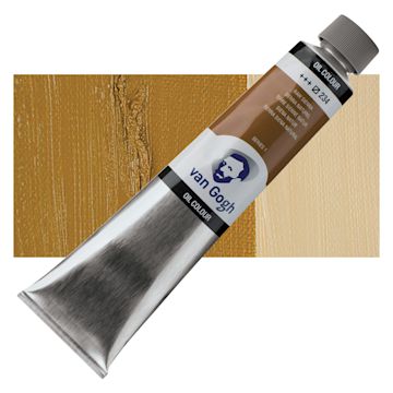 Open in modal - Van Gogh Oil Paint - Raw Sienna, 200 ml tube and swatch