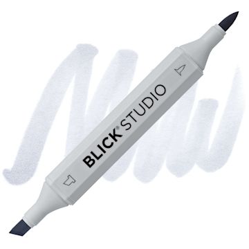 Open in modal - Blick Studio Brush Marker - Cool Gray 40% marker and swatch