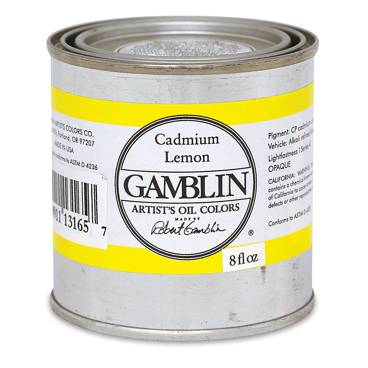 Gamblin artists grade cadmium Lemon 8oz (729911131657)