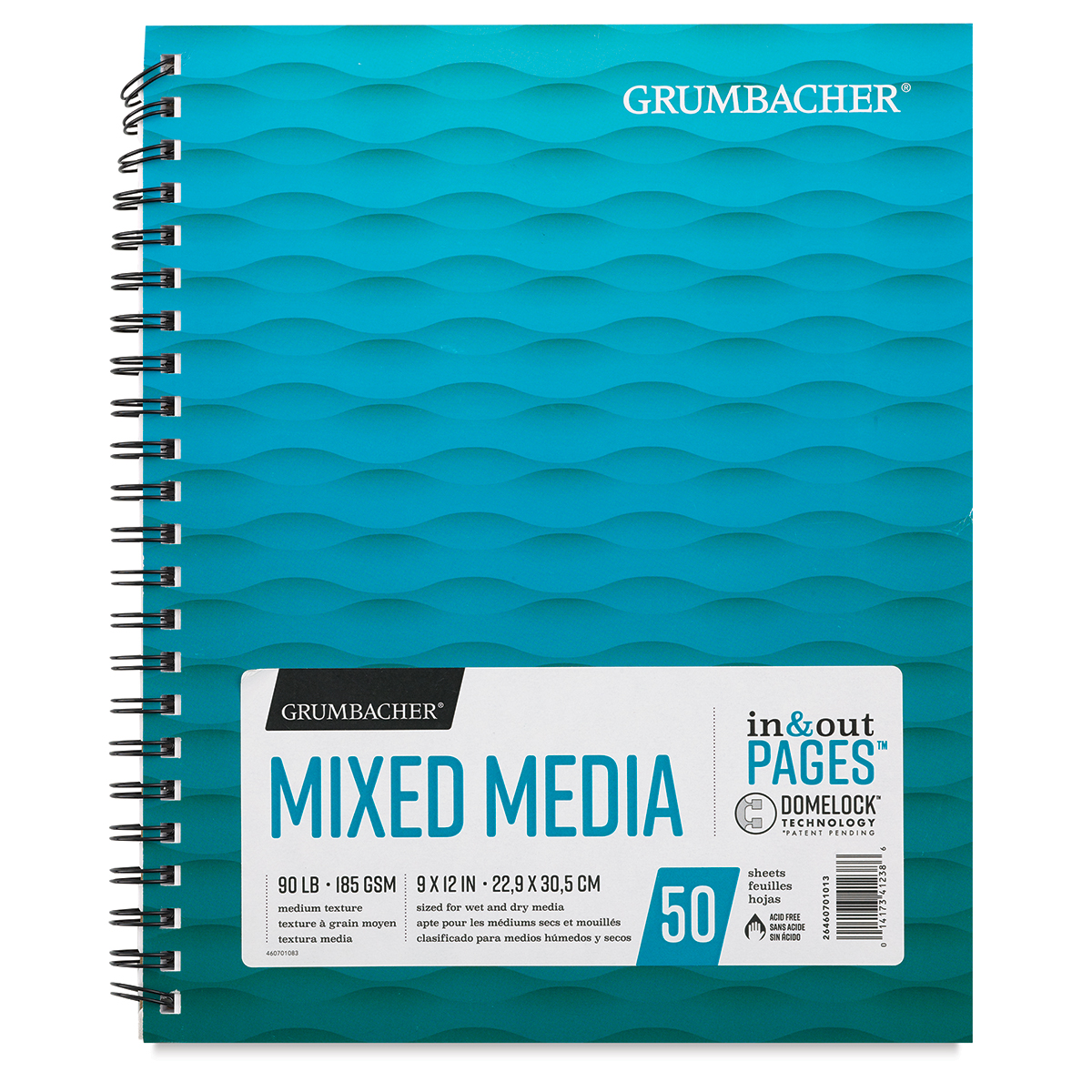 Grumbacher 98lb./160GSM Tape Bound Mixed Media Pad - 8 x 8 in