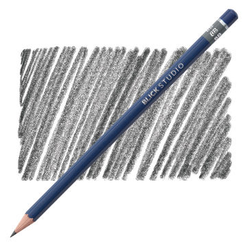 Blick Studio Drawing Pencil - 8B (softest) swatch and pencil
