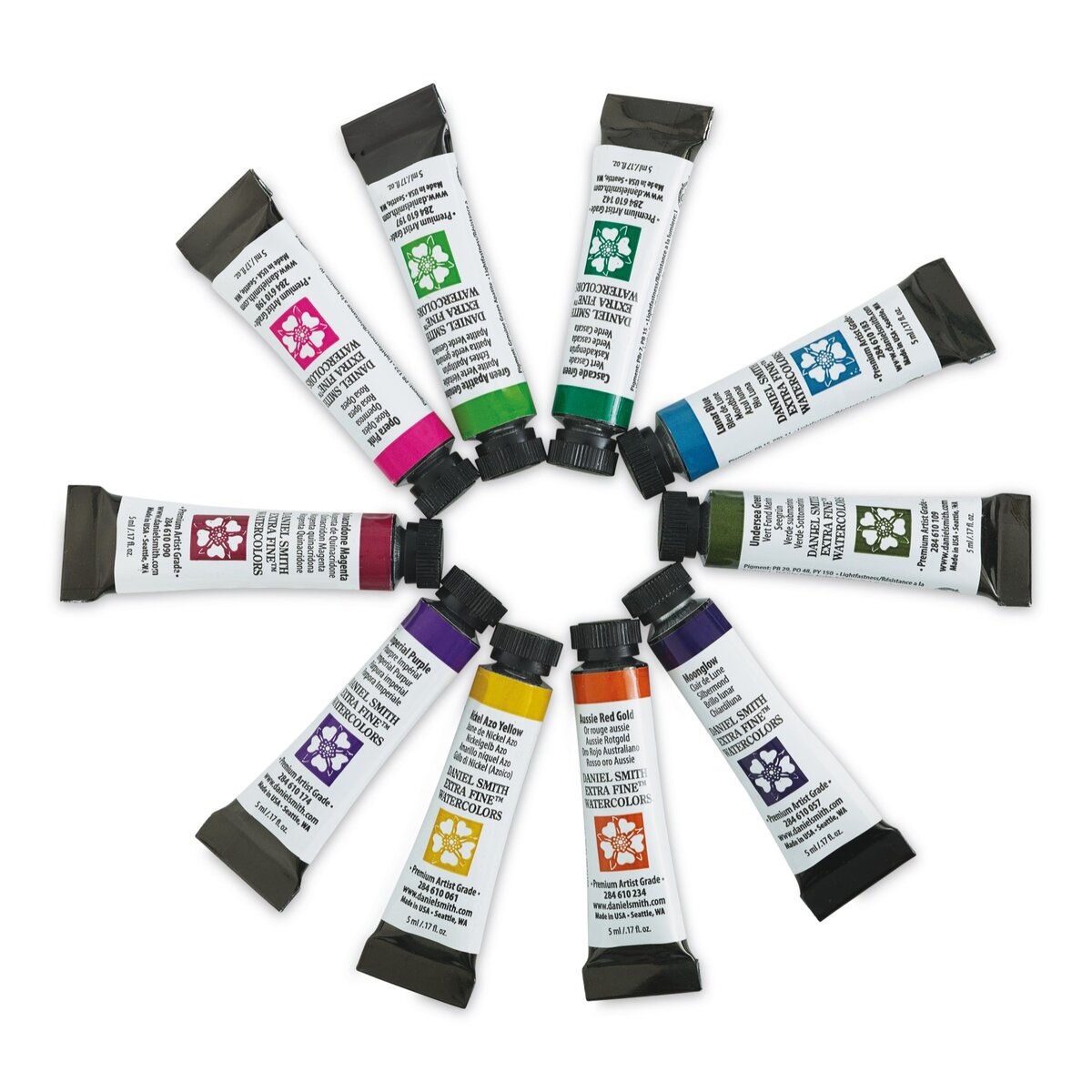DANIEL SMITH Watercolor, 5ml tubes, Jean Haines Master Artist Set 10  Watercolor Tubes & Watercolor Set 5ml Tubes - Primatek Introductory  Watercolor