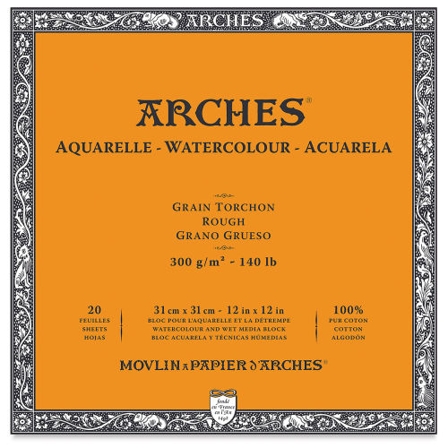 Arches Watercolor Paper Block, Cold Press, 7 x 10, 140 Pound - DOUBLE PACK