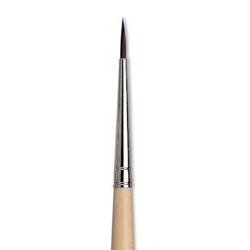 Open in modal - Da Vinci Petit Gris Pur Blue Squirrel Brush - Round, Short Handle, Size 1 close up