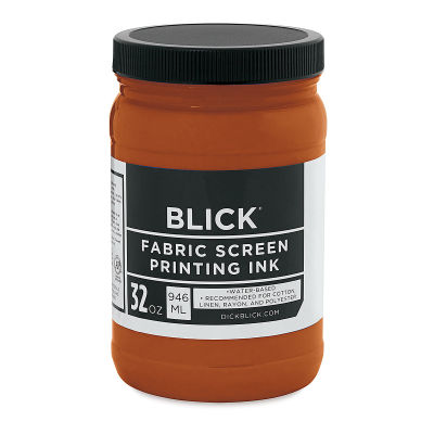 Blick Water-Base Acrylic Textile Screen Printing Ink - Brown, Quart