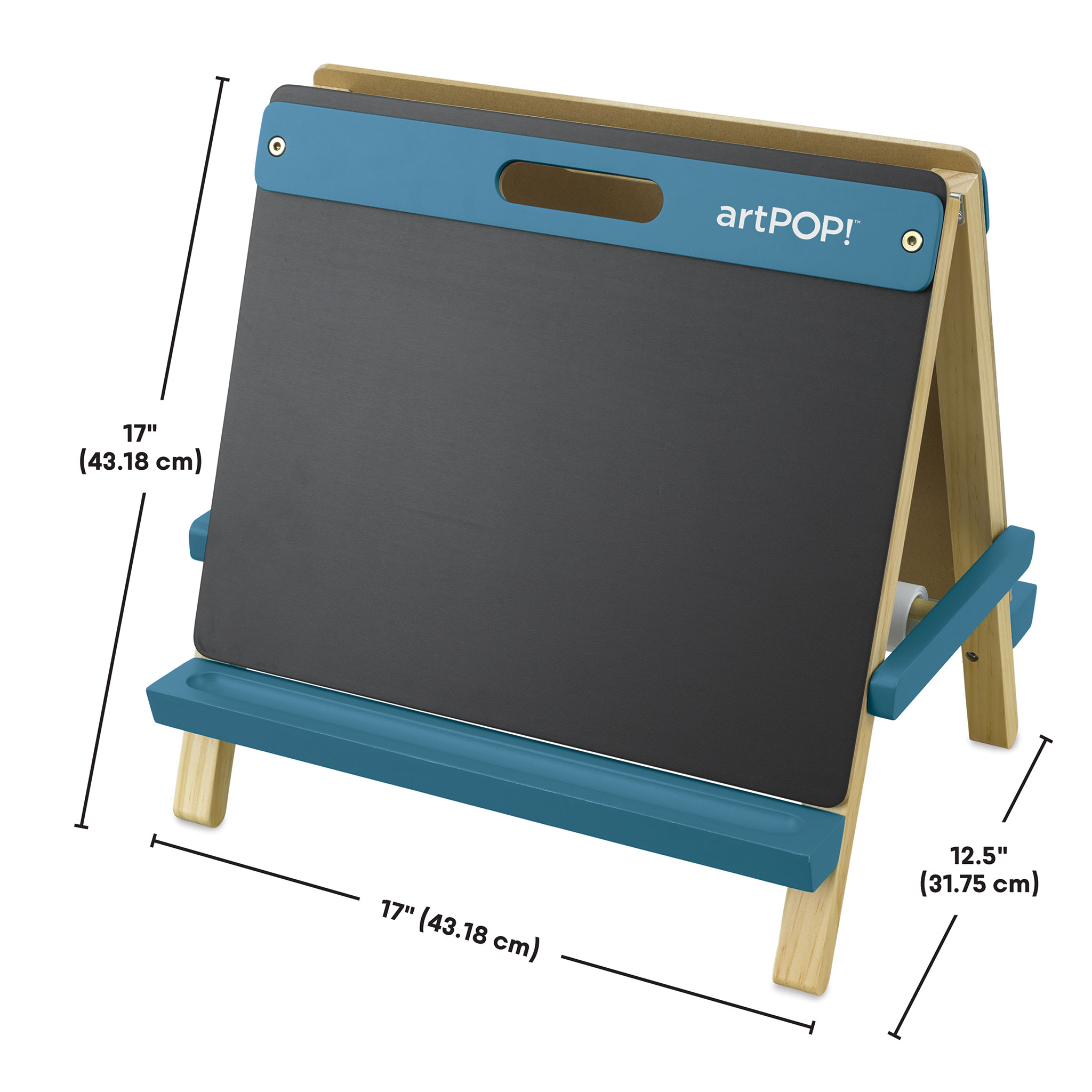 artPOP! Kids 3-in-1 Tabletop Easel - Ocean Blue