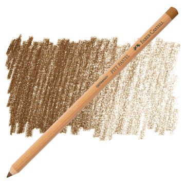 Open in modal - Faber-Castell Pitt Pastel Pencil - Raw Umber pencil and swatch