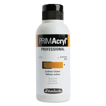 Open in modal - Schmincke Primacryl Professional Fluid Acrylic - Yellow Ochre, 250 ml bottle