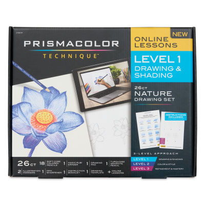 Prismacolor Technique Nature Drawing Set - Level 1, Drawing & Shading (front of box)