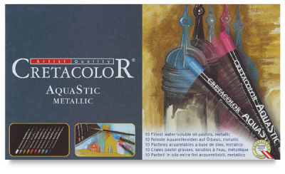 Cretacolor AquaStics - Front of package of 10 Metallic Colors