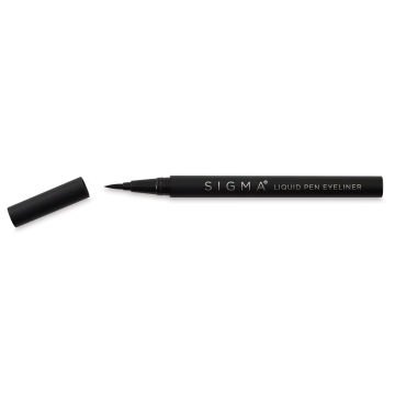 Sigma Beauty Eyeliners - Liquid Pen Eyeliner shown horizontally and uncapped
