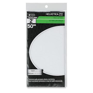 Open in modal - Westcott BetterLetter Self-Adhesive Vinyl Letters – 2” Permanent Letters, Helvetica, White