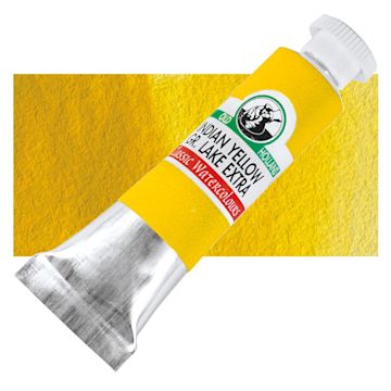 Open in modal - Old Holland Classic Artist Watercolor - Indian Yellow Green Lake Extra, 6 ml tube and swatch